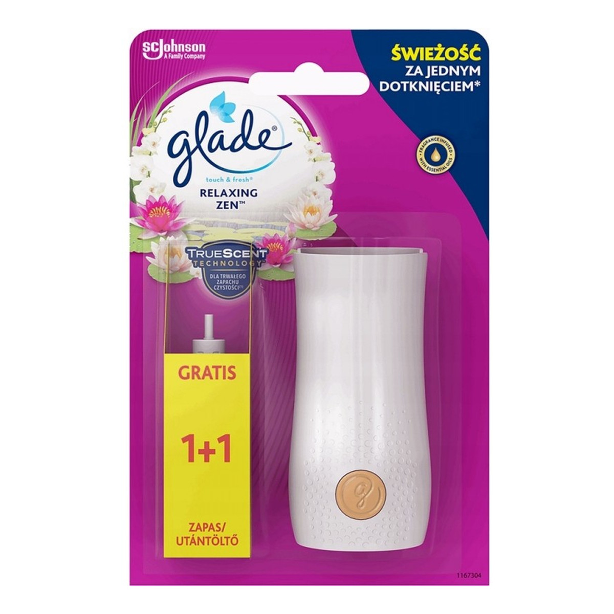 Glade Touch & Fresh Odświeżacz powietrza + urządzenie Relaxing Zen