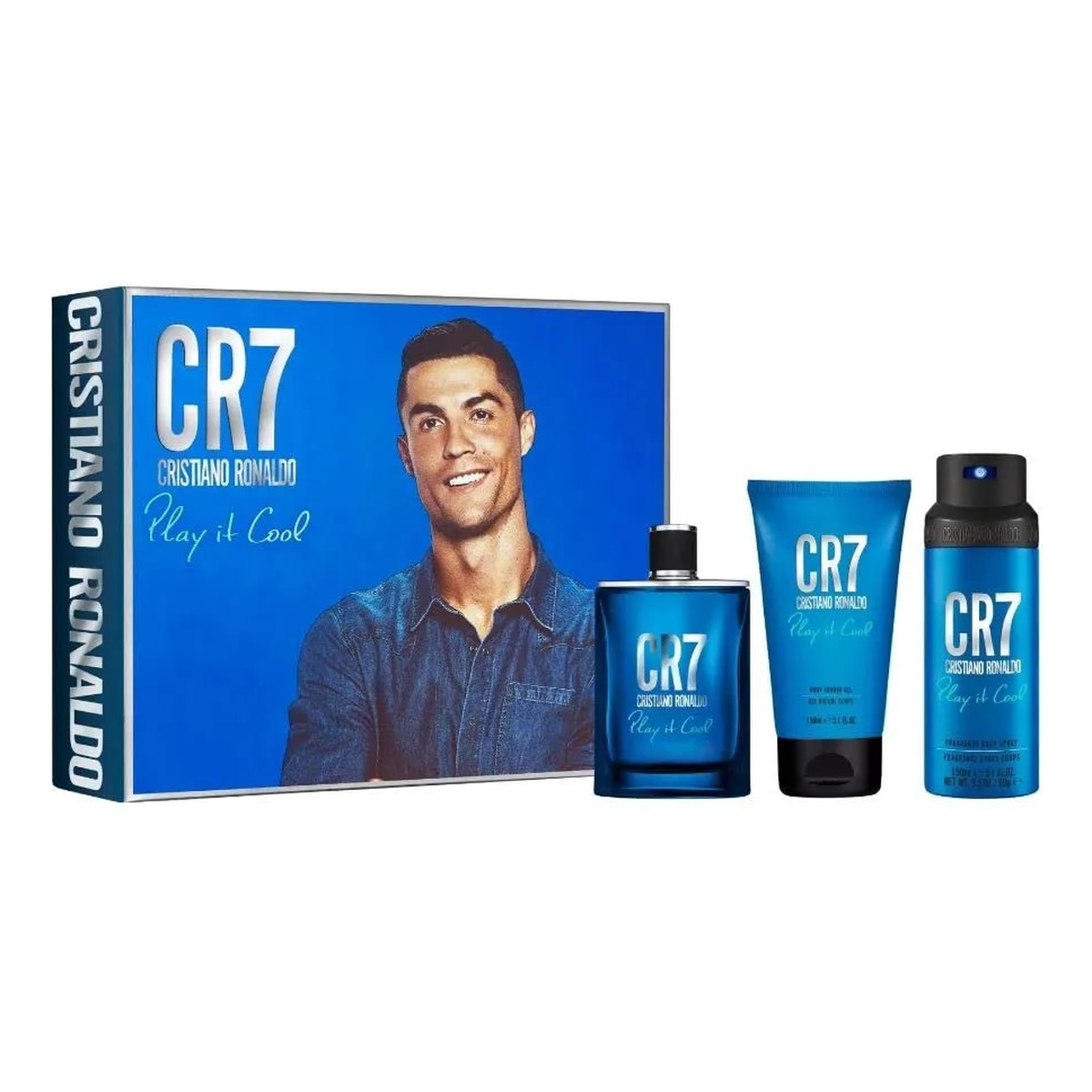 Cristiano Ronaldo CR7 Play it Cool Zestaw woda toaletowa spray 100ml + żel pod prysznic 150ml + dezodorant spray 150ml
