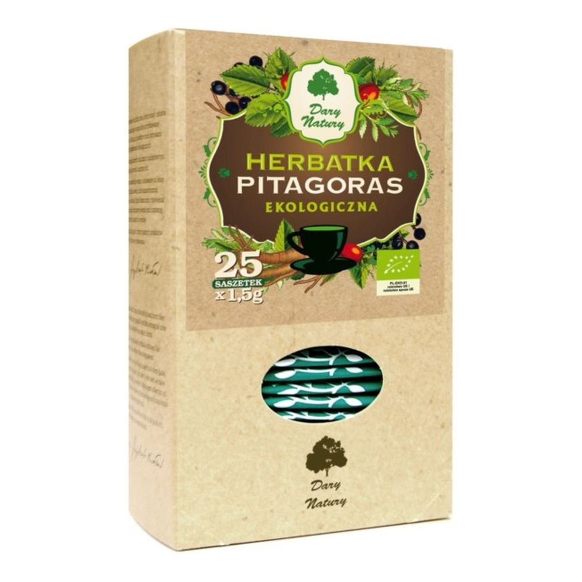 Dary Natury Herbatka Ekologiczna Pitagoras 25x1.5g 37.5g