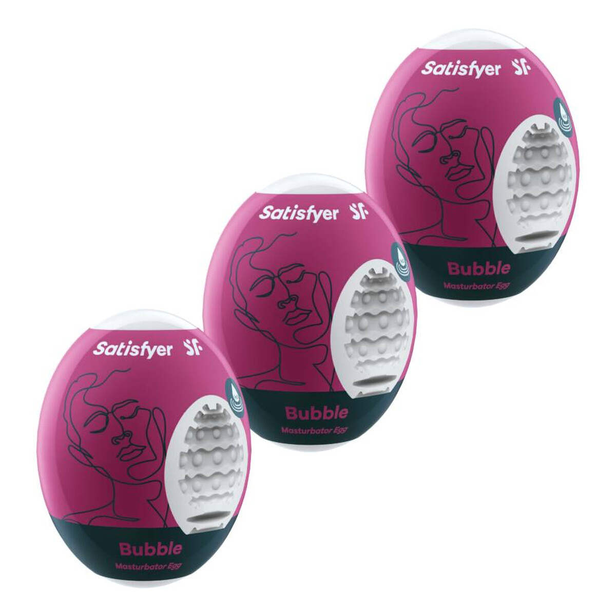 Satisfyer Masturbator Eggs Zestaw jajek do masturbacji bubble