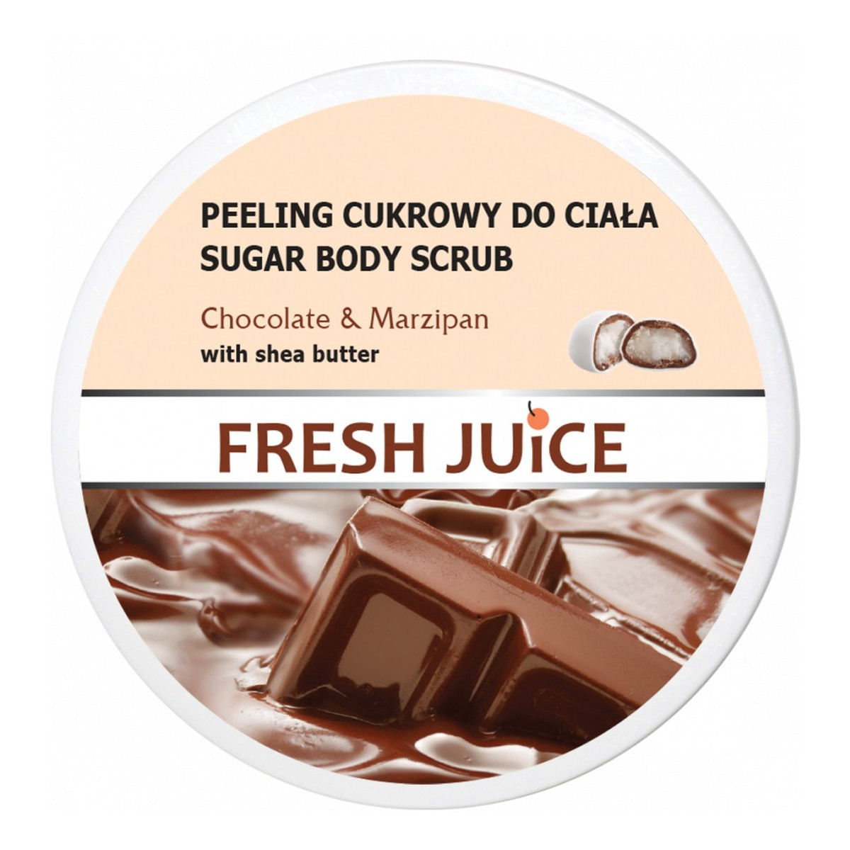 Fresh Juice Peeling cukrowy do ciała Chocolate & Marzipan 225ml
