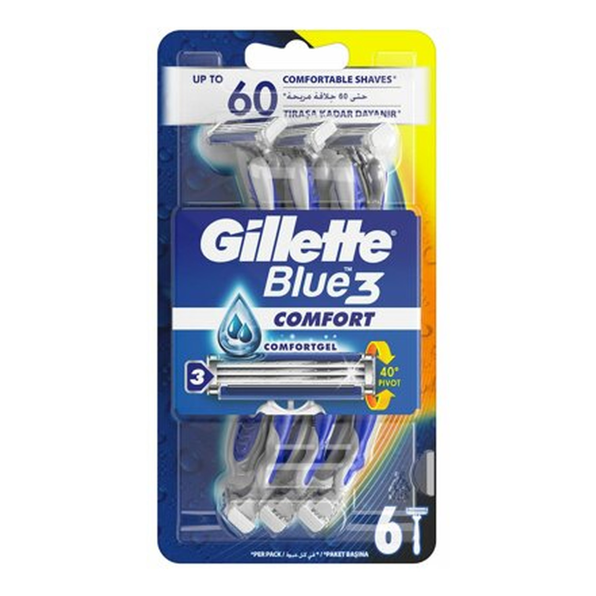 Gillette Blue 3 Comfort 6szt uniwersalny