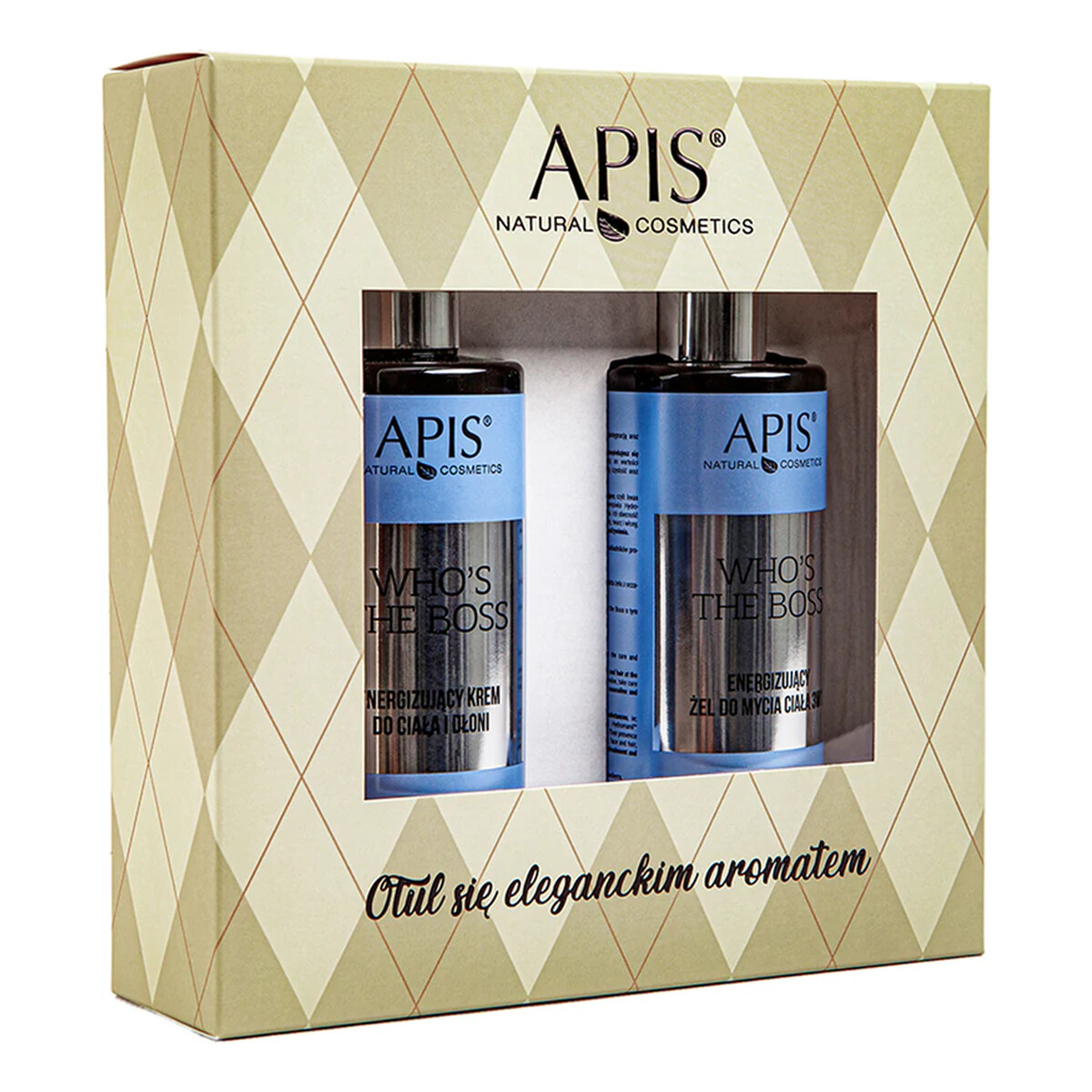 Apis Who's the Boss Zestaw prezentowy dla mężczyzn: krem do ciała i dłoni 300ml + żel pod prysznic 300ml