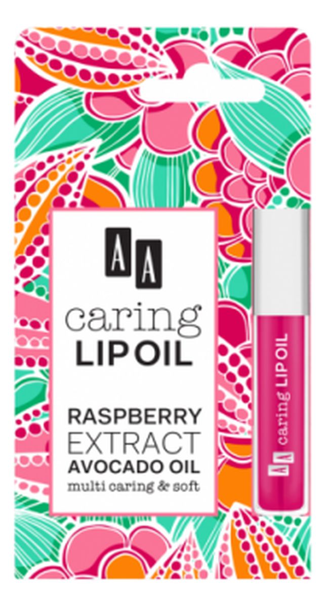 Caring Lip Oil Raspberry Extract Avocado Oil Upiększający olejek do ust