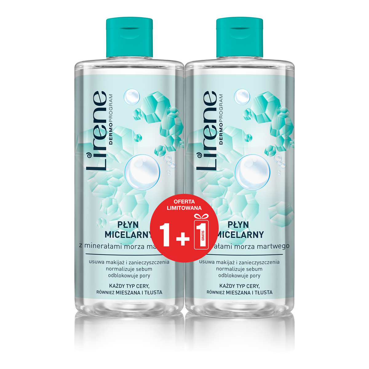 Lirene Zestaw Płyn micelarny z minerałami Morza Martwego 1+1