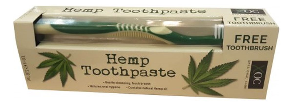 Hemp Toothpaste pasta do zębów z konopią + szczoteczka do zębów