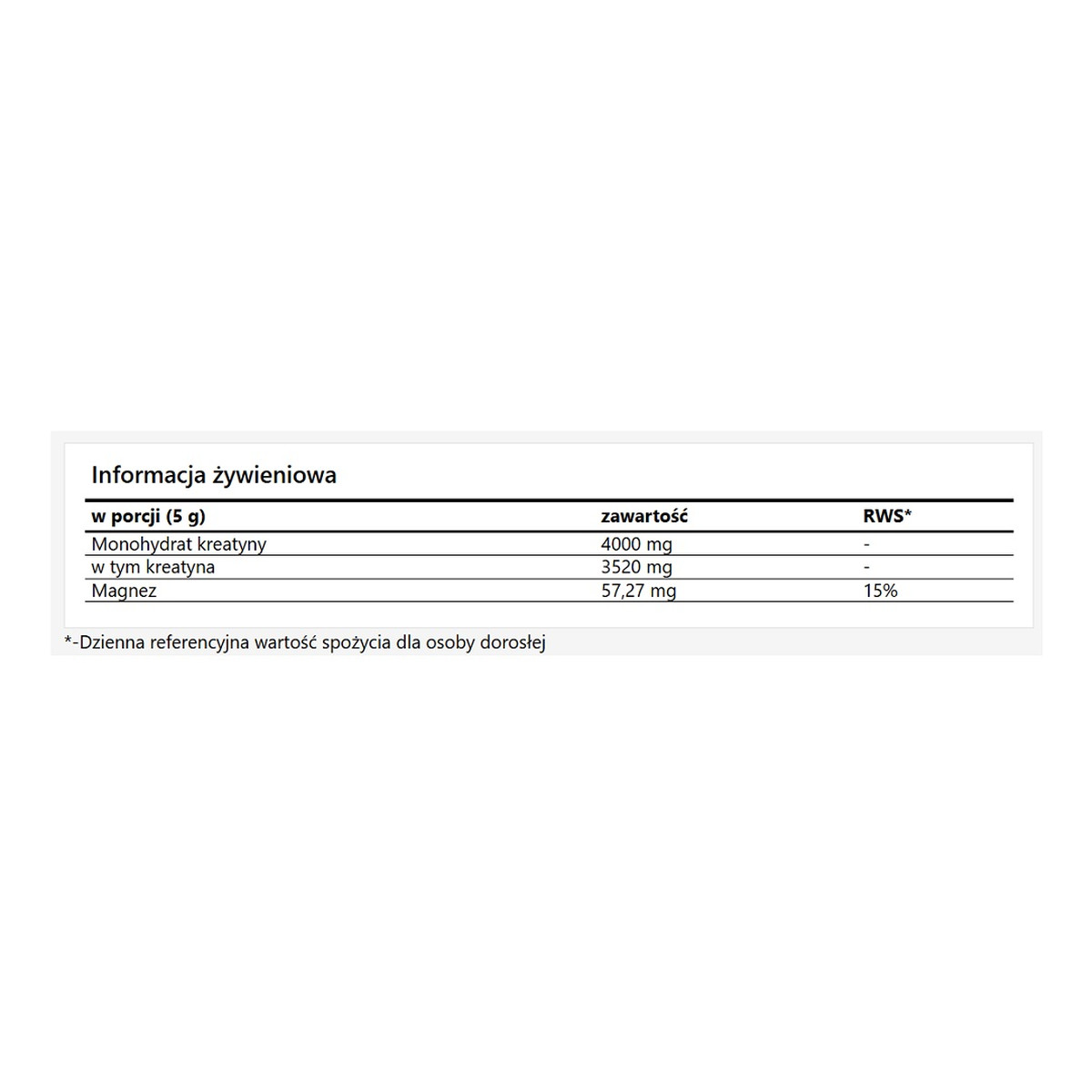 MZ Creatine Powder suplement diety soczysty ananas 300g