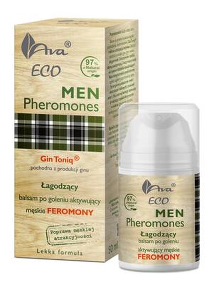 Pheromones łagodzący balsam po goleniu aktywujący meskie feromony