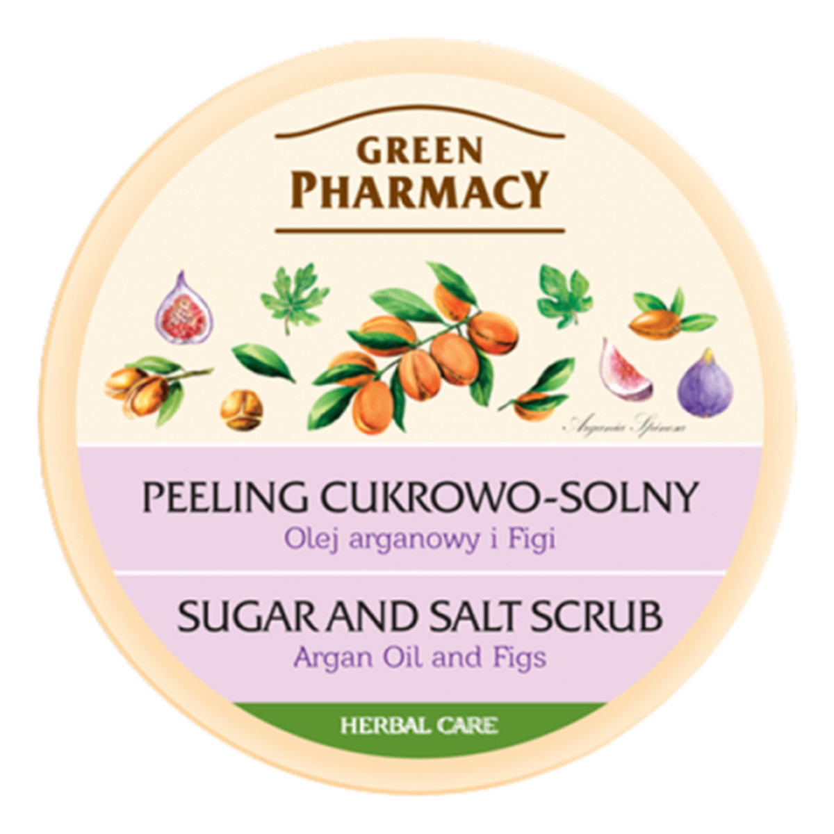 Green Pharmacy Herbal Cosmetics Body Care Peeling Cukrowo-Solny z Olejem Arganowym i Figą 300ml