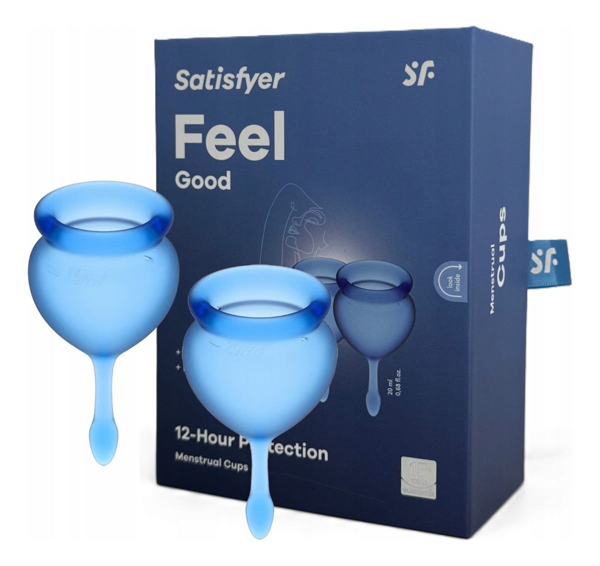 Zestaw kubeczków menstruacyjnych 15ml + 20ml dark blue