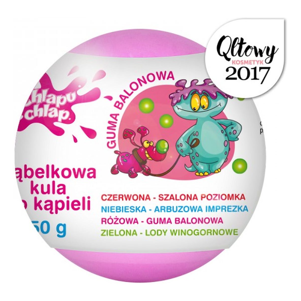 Chlapu Chlap KULA DO KĄPIELI BĄBELKOWA MIX ZAPACHÓW 50g