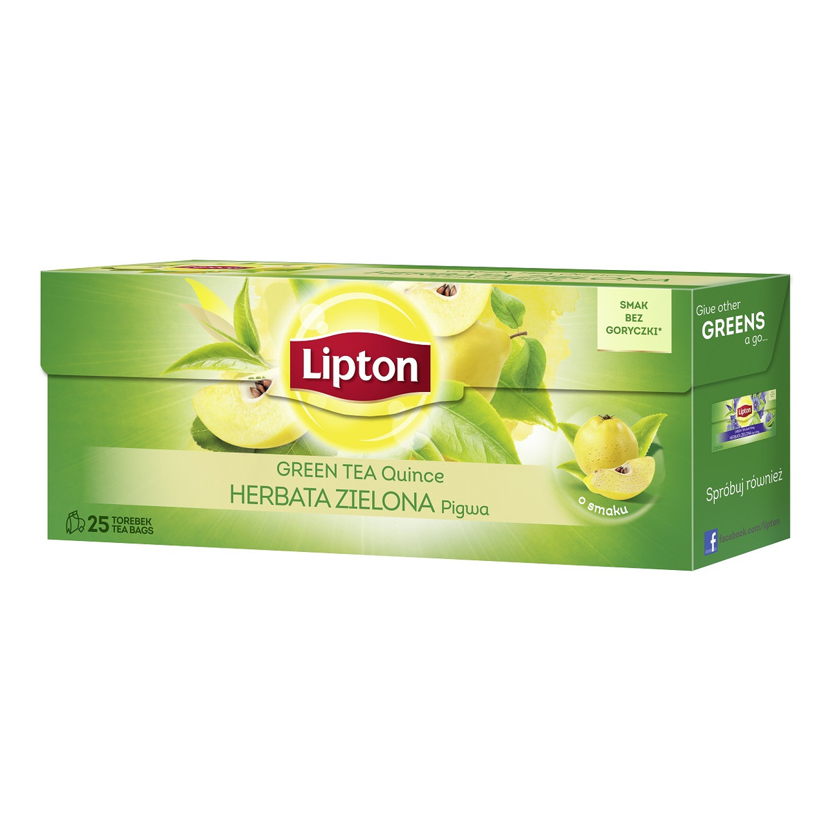 Lipton Green Tea herbata zielona Pigwa 25 torebek 40g