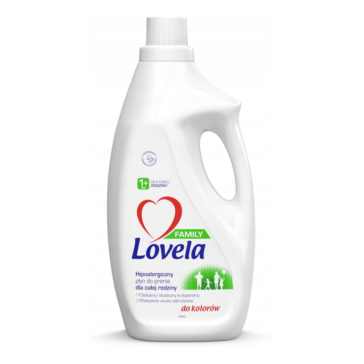 Lovela Family hipoalergiczny płyn do prania dla całej rodziny do kolorów 1.85l 1850ml