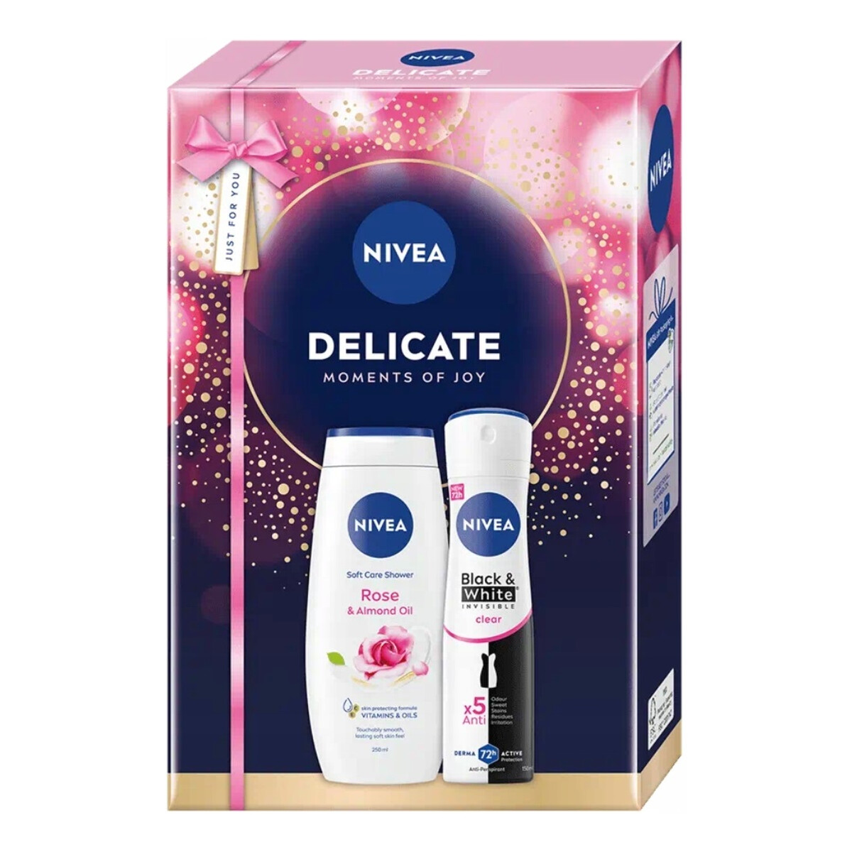 Nivea Delicate Zestaw żel pod prysznic 250ml + antyperspirant w sprayu 150ml