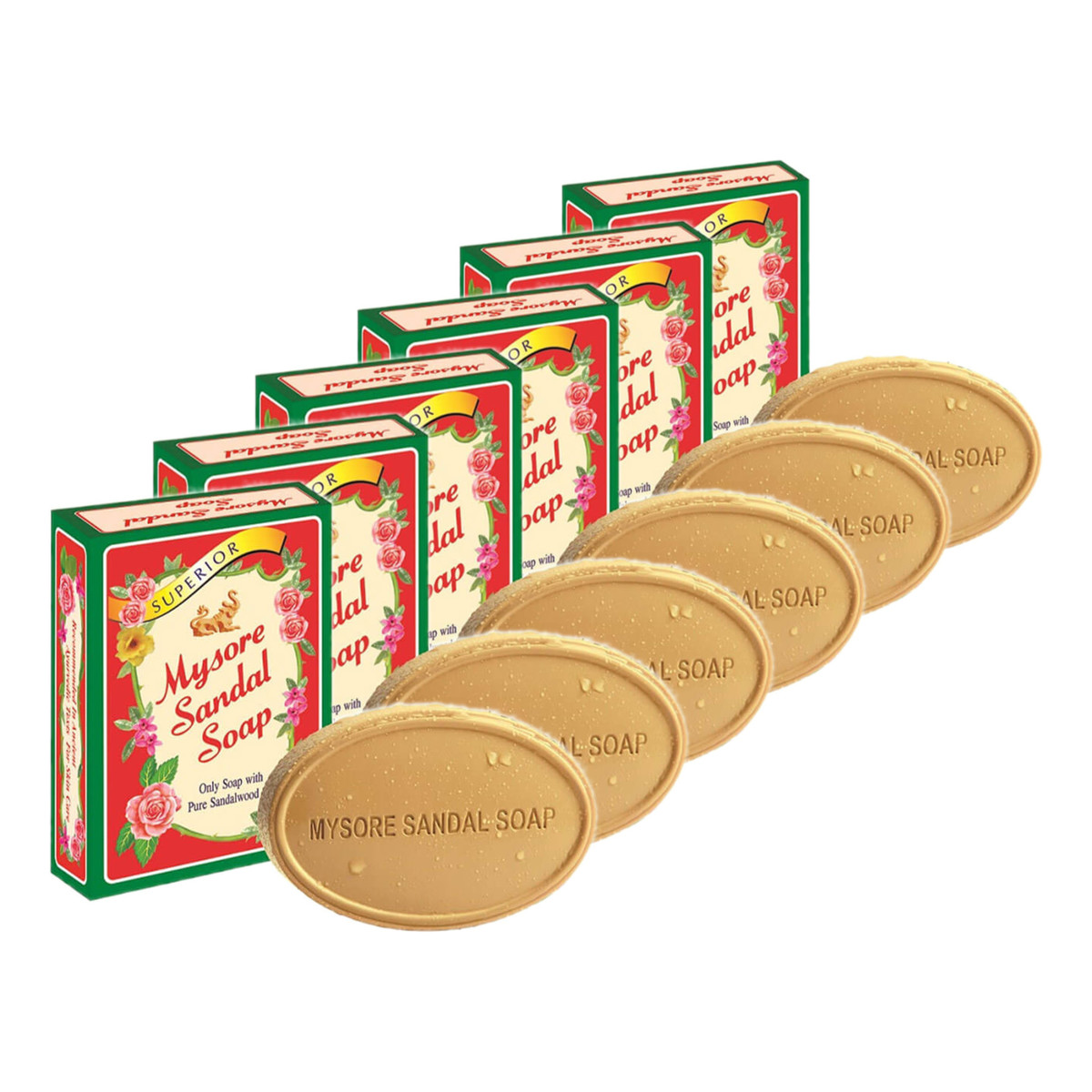 Mysore Mydło sandałowe Ajurwedyjskie 6x150g