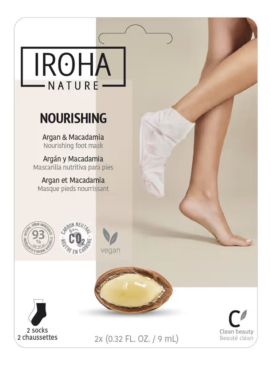 Nourishing foot mask odżywcza maseczka do stóp w formie skarpet argan & macadamia 2x9ml