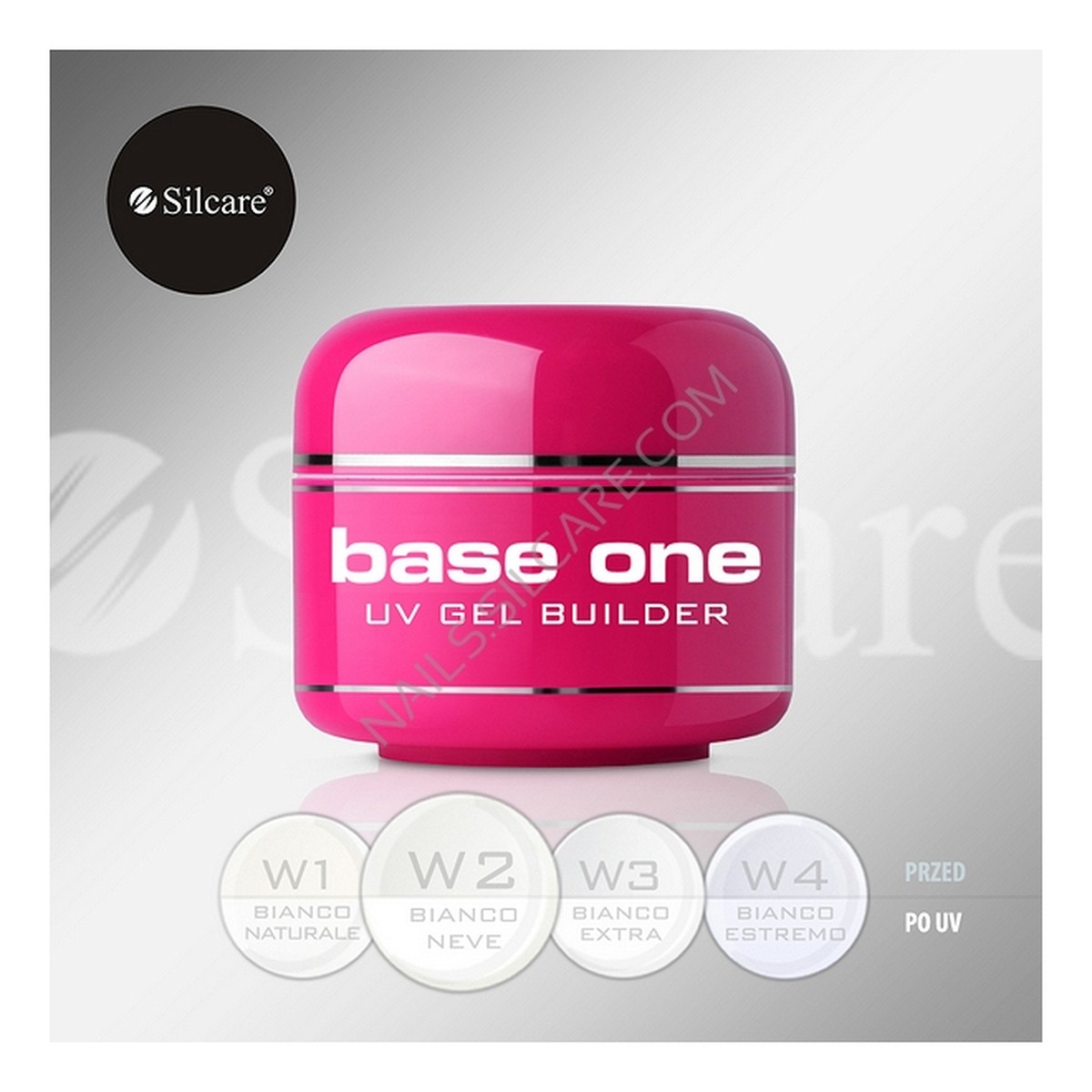 Silcare Gel Base One Bianco Żel Do Przedłużania Paznokci 5g
