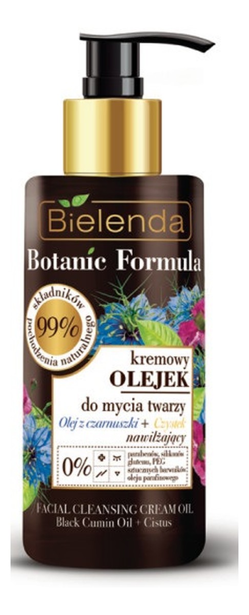 Kremowy olejek do mycia twarzy nawilżający z Olejem z Czarnuszki i Czystkiem