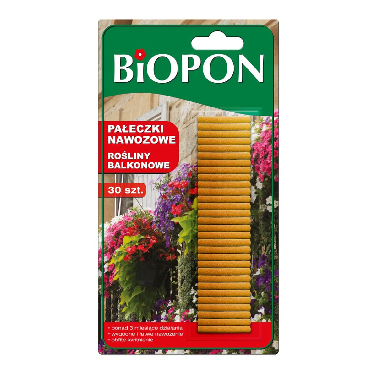 Biopon Pałeczki nawozowe do roślin balkonowych 30szt