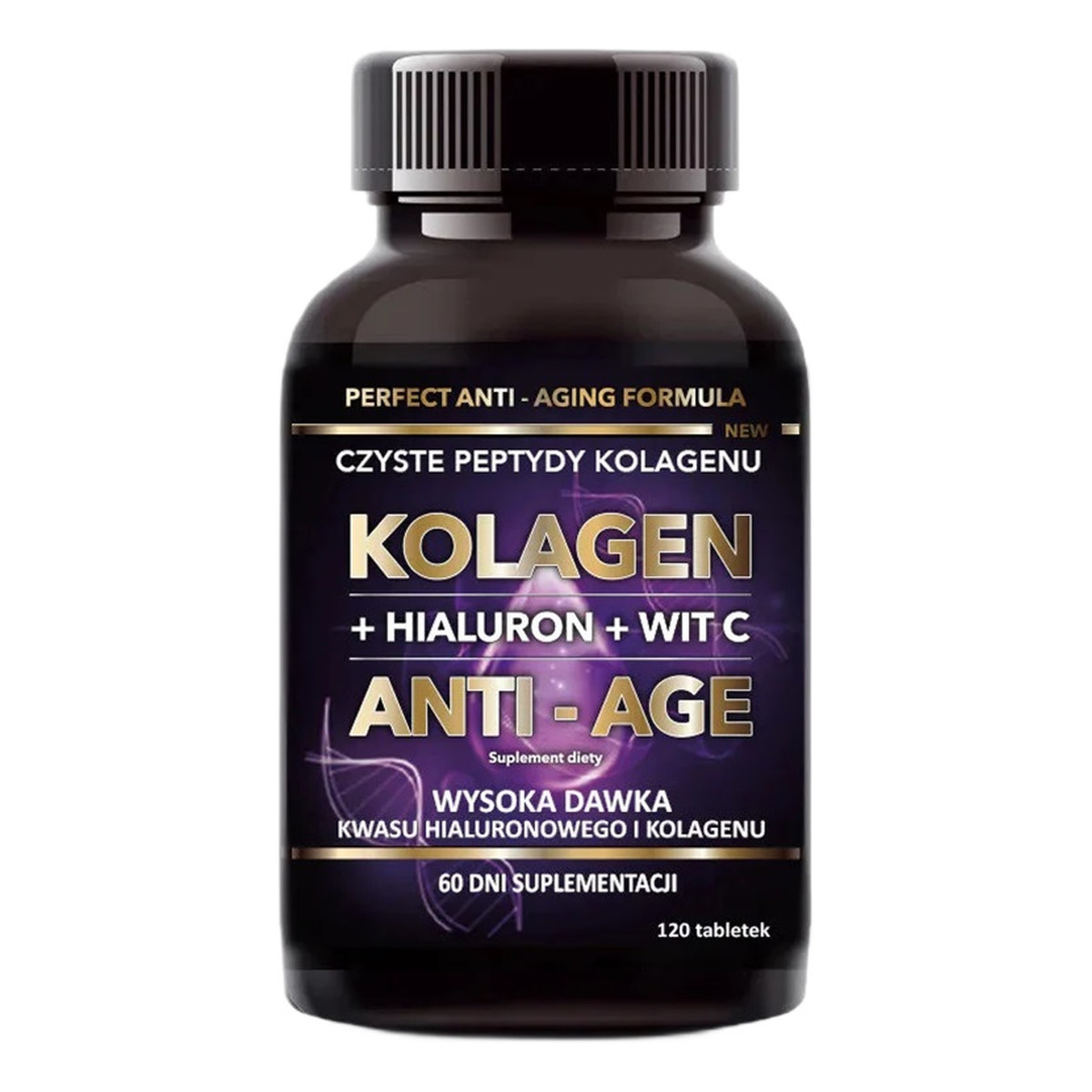 Intenson Kolagen + hialuron + witamina c anti-age suplement diety 120 tabletek