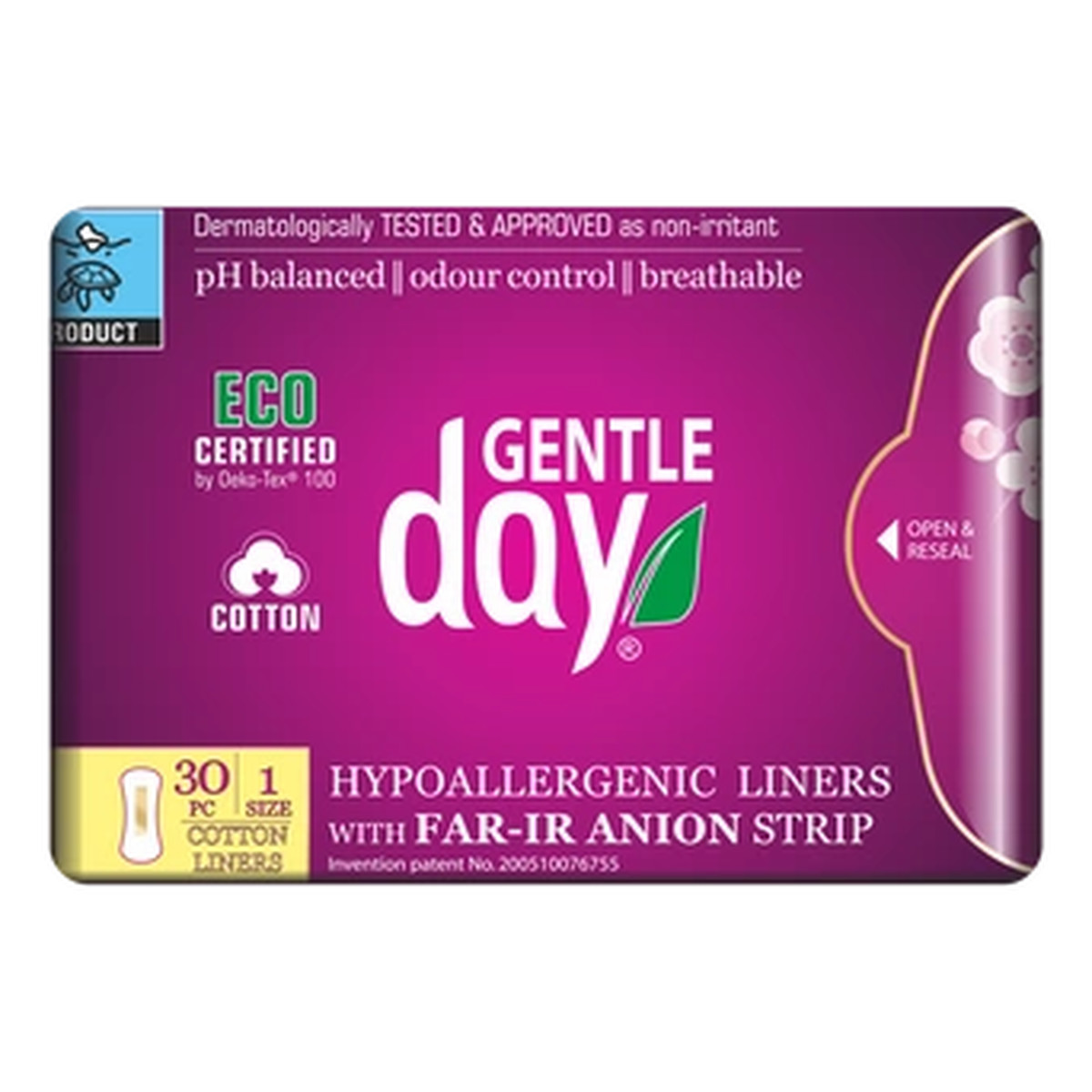 Gentle Day Wkładki higieniczne z paskiem anionowym eco 30szt