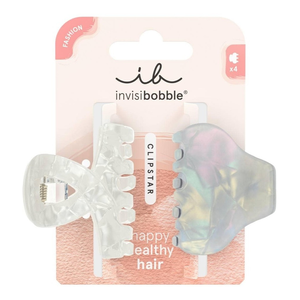 Invisibobble Clipstar Fashion klamra do włosów Pearly Frost M 2szt.