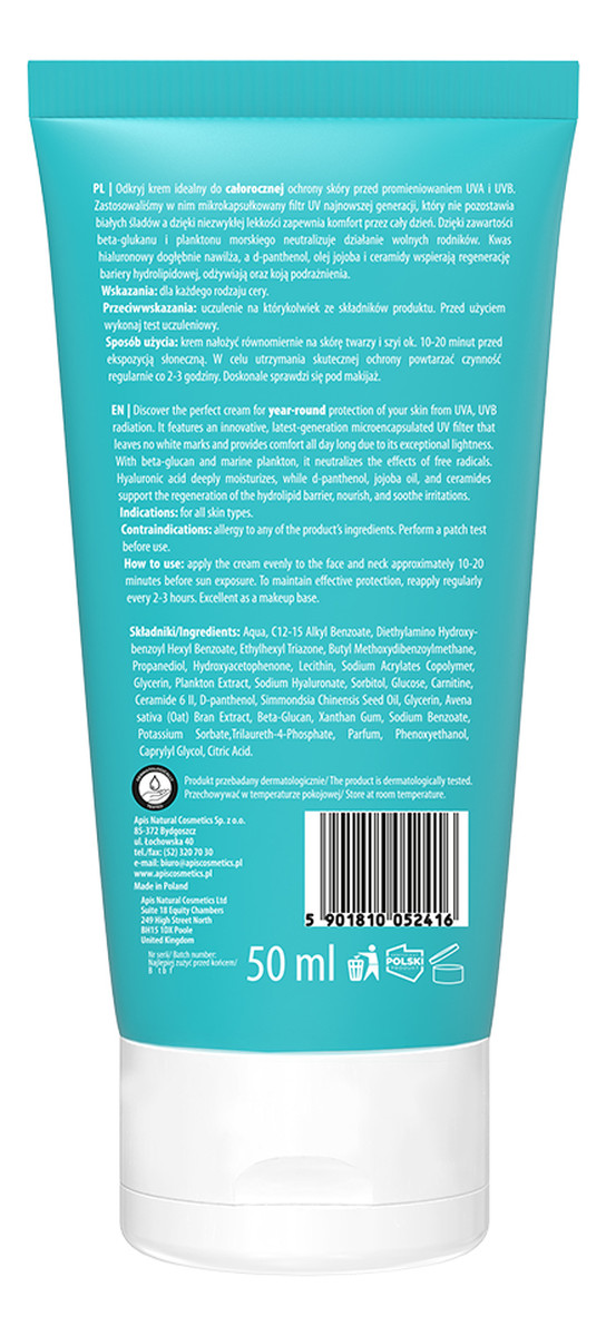 Krem do twarzy z filtrami SPF 30