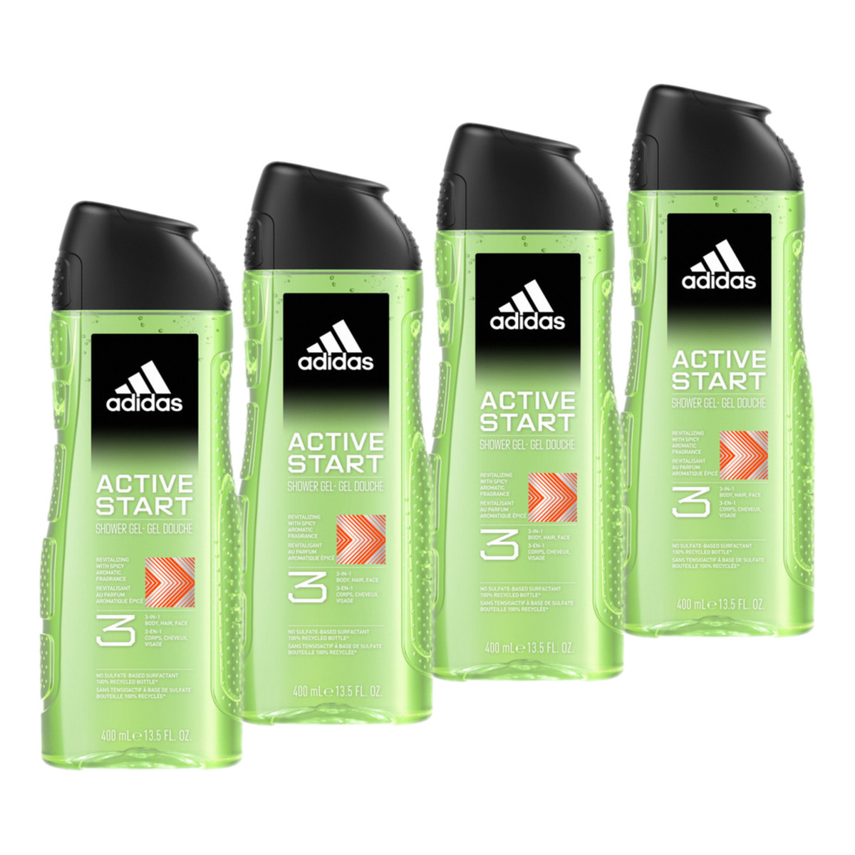 Adidas Active Start Żel pod prysznic 3in1 4x400ml