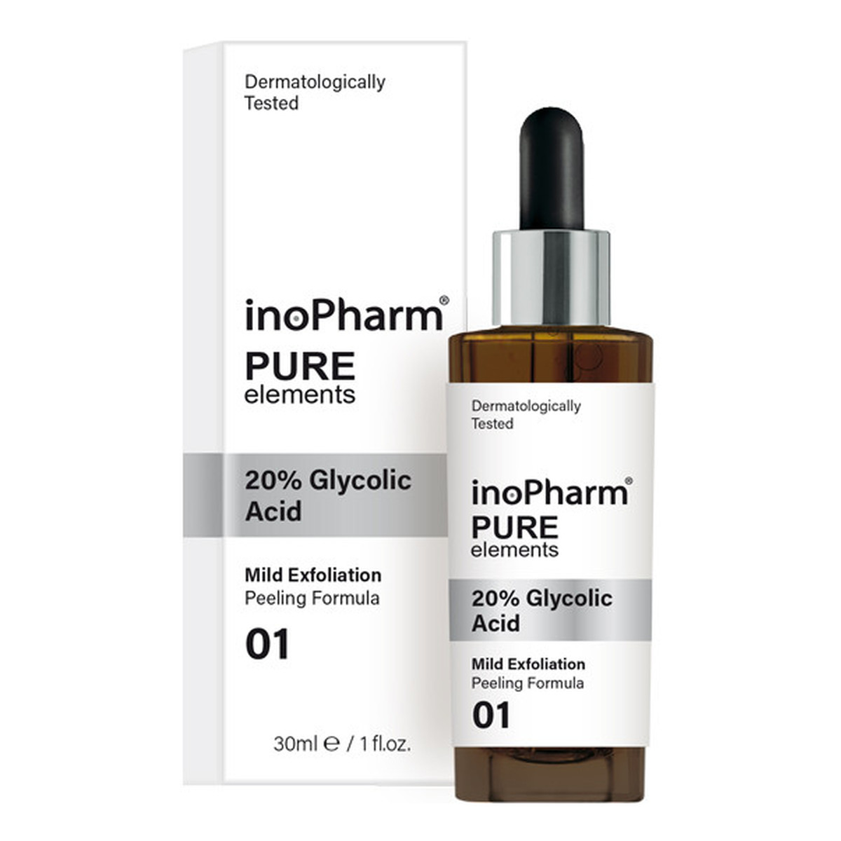 InoPharm Peeling do twarzy z 20% kwasem glikolowym 30ml