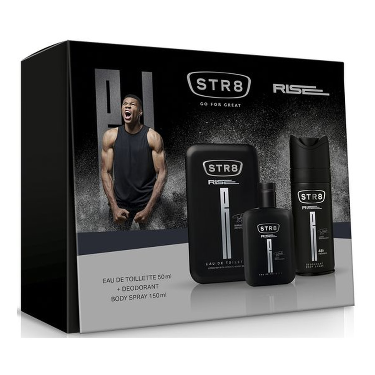 STR8 Rise zestaw prezentowy (woda toaletowa 50ml + dezodorant spray 150ml)