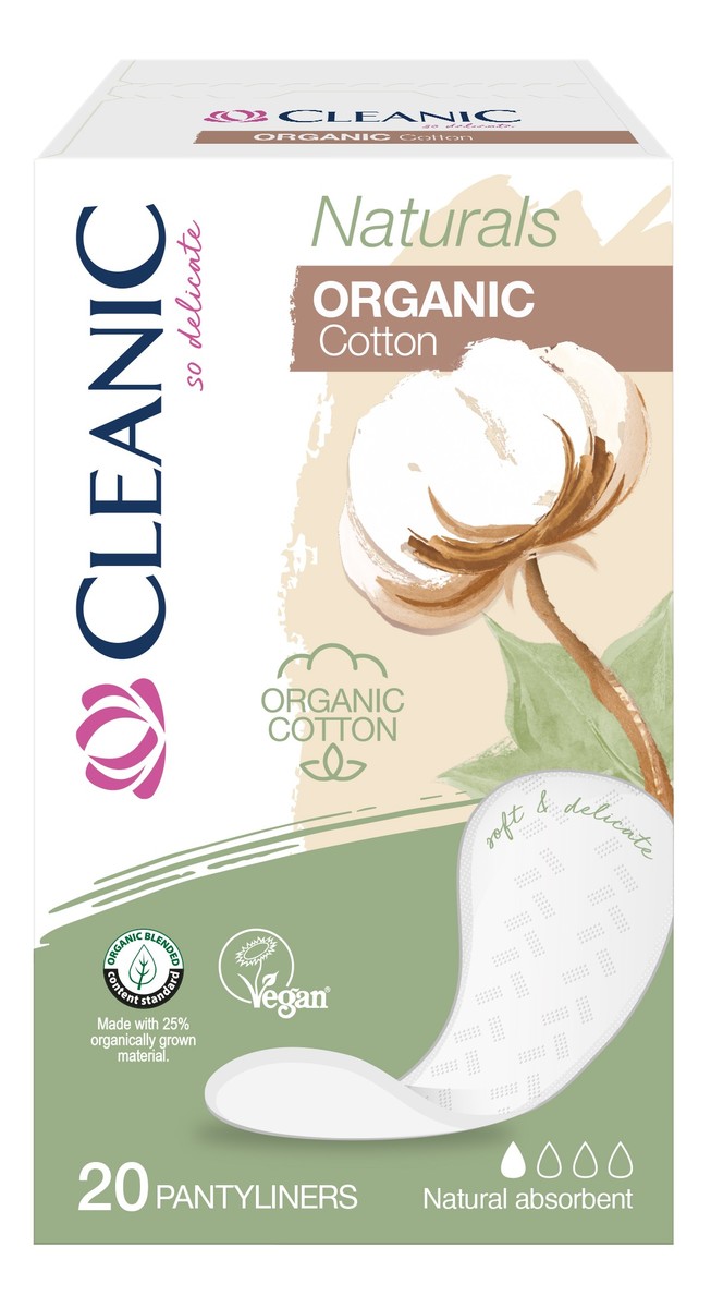 Naturals Wkładki higieniczne Organic Cotton 20 sztuk