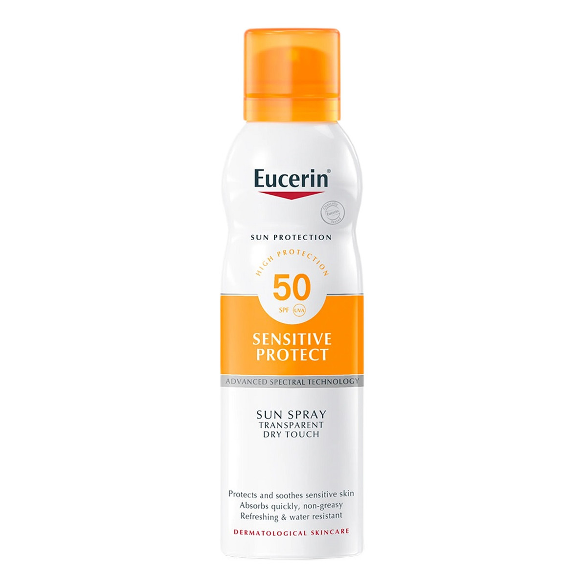 Eucerin Sensitive Protect SPF50 transparentna Mgiełka do opalania 200ml