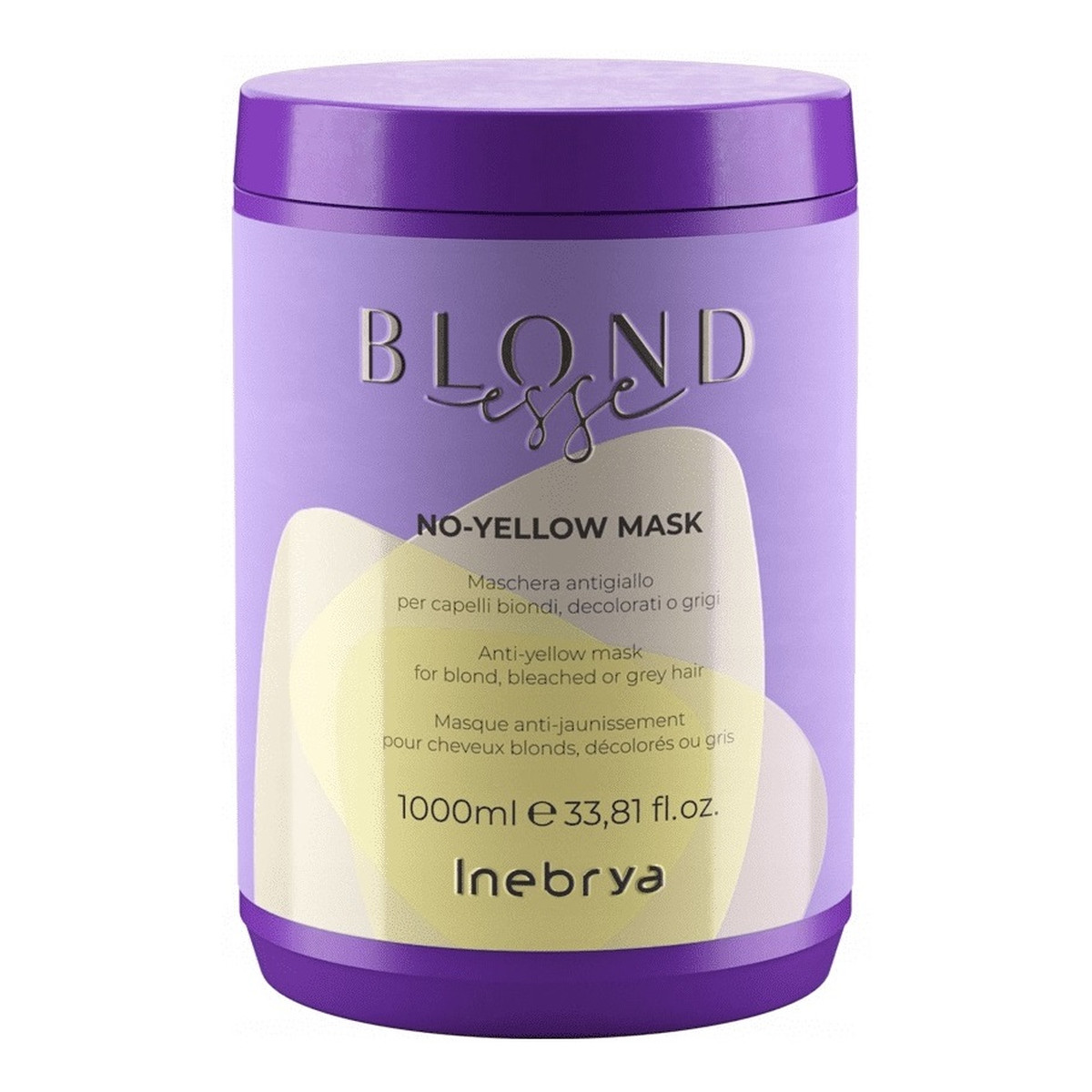 Inebrya Blondesse no-yellow mask maska do włosów blond rozjaśnianych i siwych 1000ml