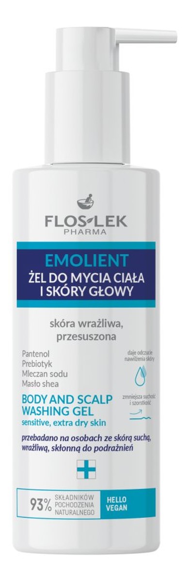 Żel do mycia ciała i skóry głowy skóra wrażliwa przesuszona