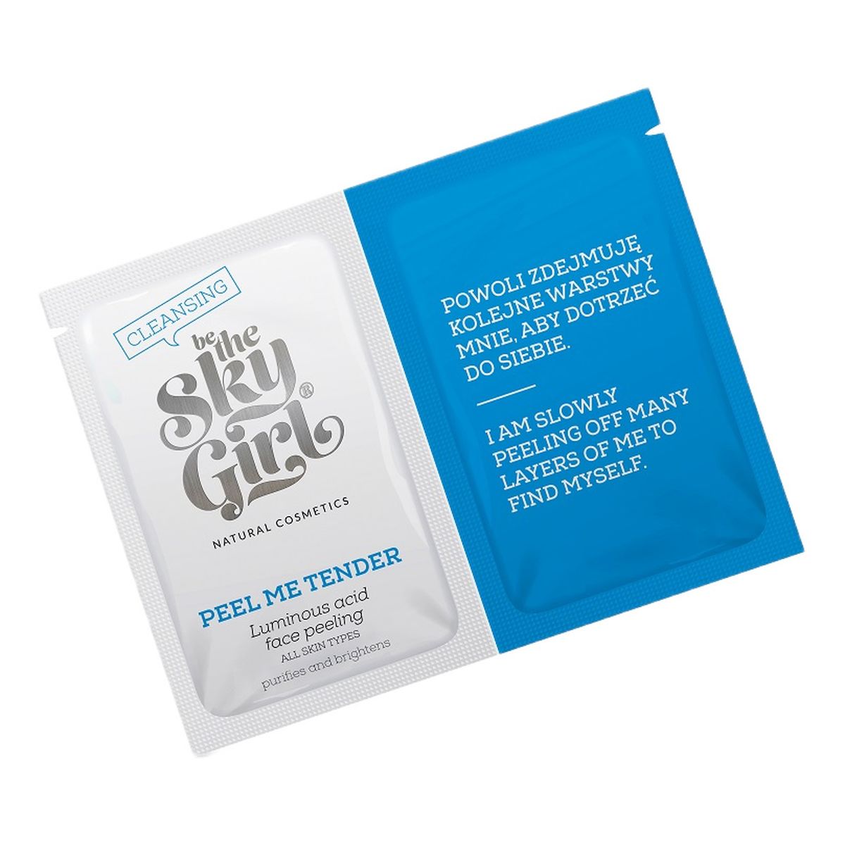 Be The Sky Girl Rozświetlający peeling kwasowy do twarzy peel me tender 2x4g 8g