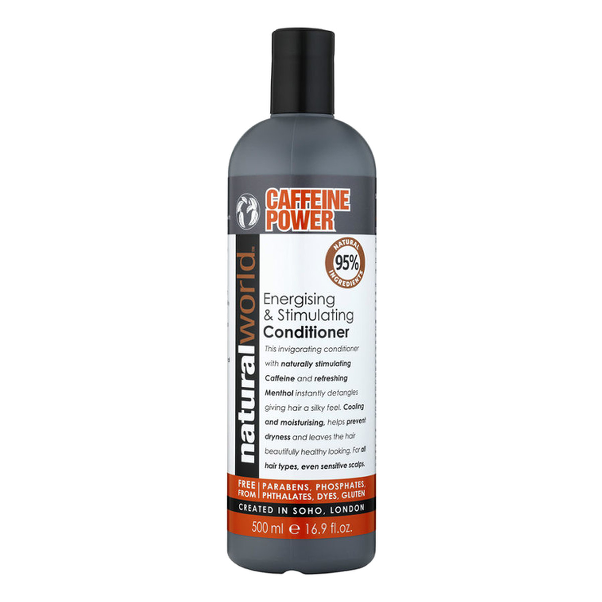 Natural World CAFFEINE POWER Energising & Stimulating Stymulująca odżywka do włosów z kofeiną 500ml
