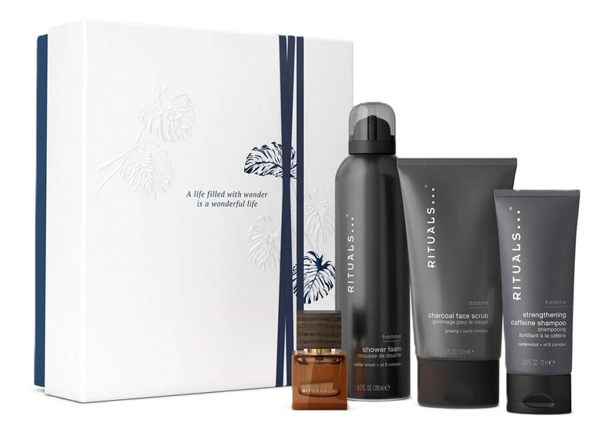 Woda perfumowana 15 ml + Żel-pianka pod prysznic 200 ml + Szampon 70 ml + Peeling do twarzy węglowy 125ml