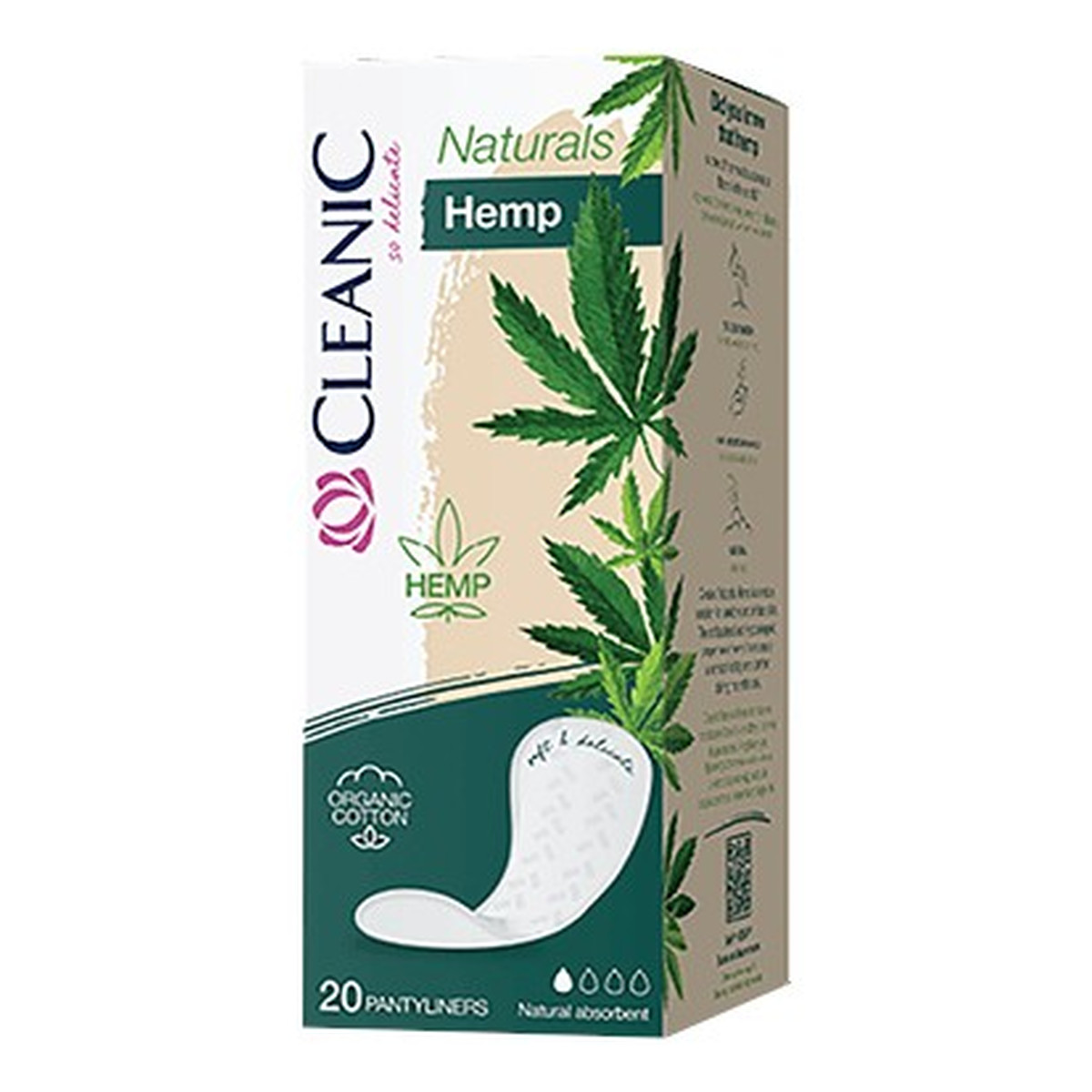 Cleanic Naturals Hemp Wkładki higieniczne Organic 20szt