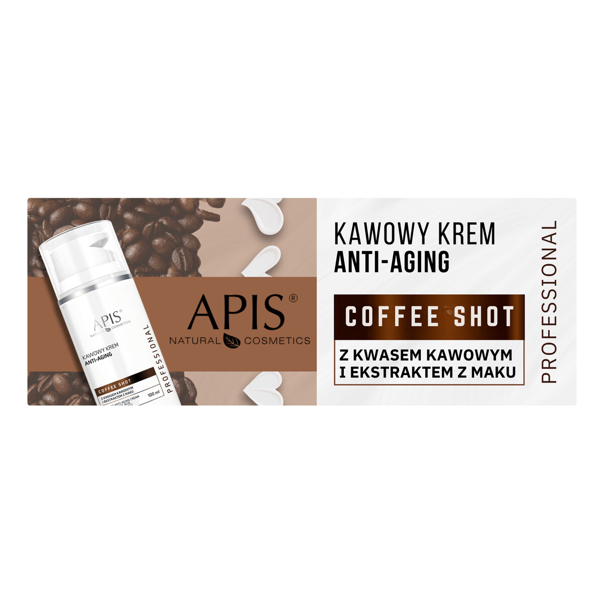 Apis Coffee Shot Kawowy krem Anti-Aging z kwasem kawowym i ekstraktem maku 100ml