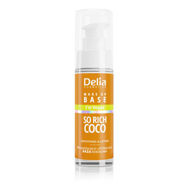 Delia cosmetics wegańska wygładzająco-liftingująca baza pod makijaż so rich coco (kokosowa)