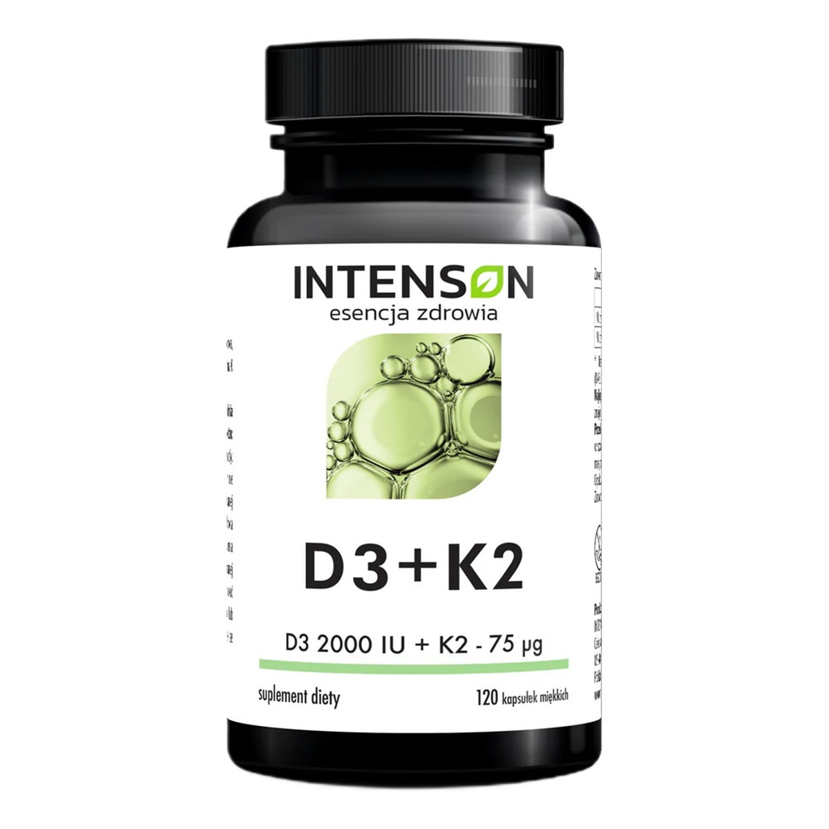 Intenson Witamina d3 + k2 suplement diety 120 kapsułek