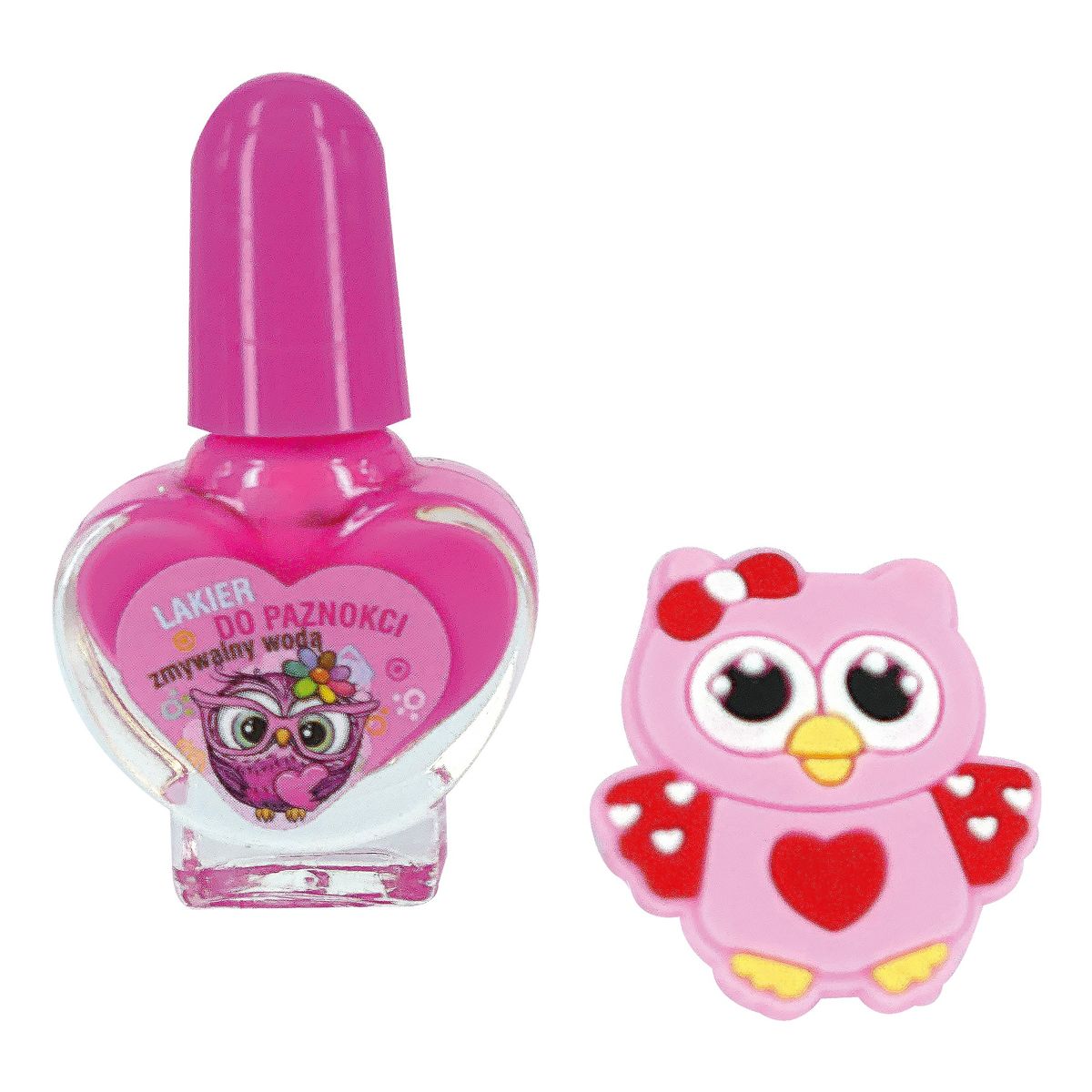 Chlapu Chlap Serce Lakier do paznokci zmywalny wodą - Różowy 5ml