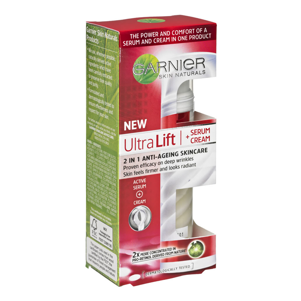 Garnier UltraLift Skin Naturals Krem Do Twarzy 2w1 Na Noc 50ml
