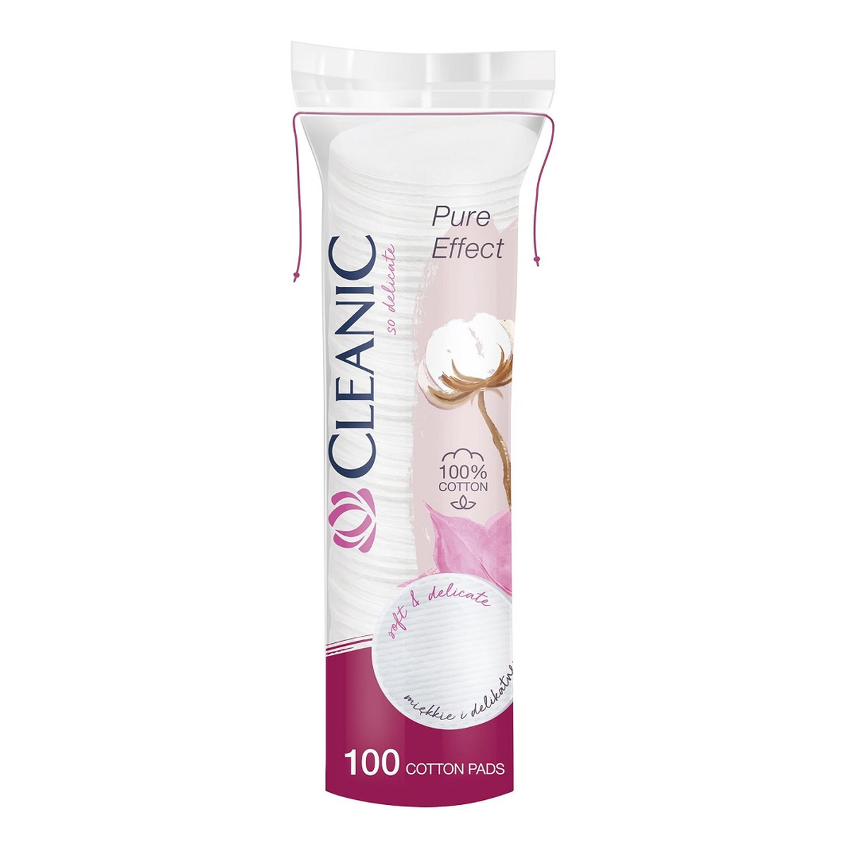 Cleanic Pure effect płatki kosmetyczne okrągłe 100szt.