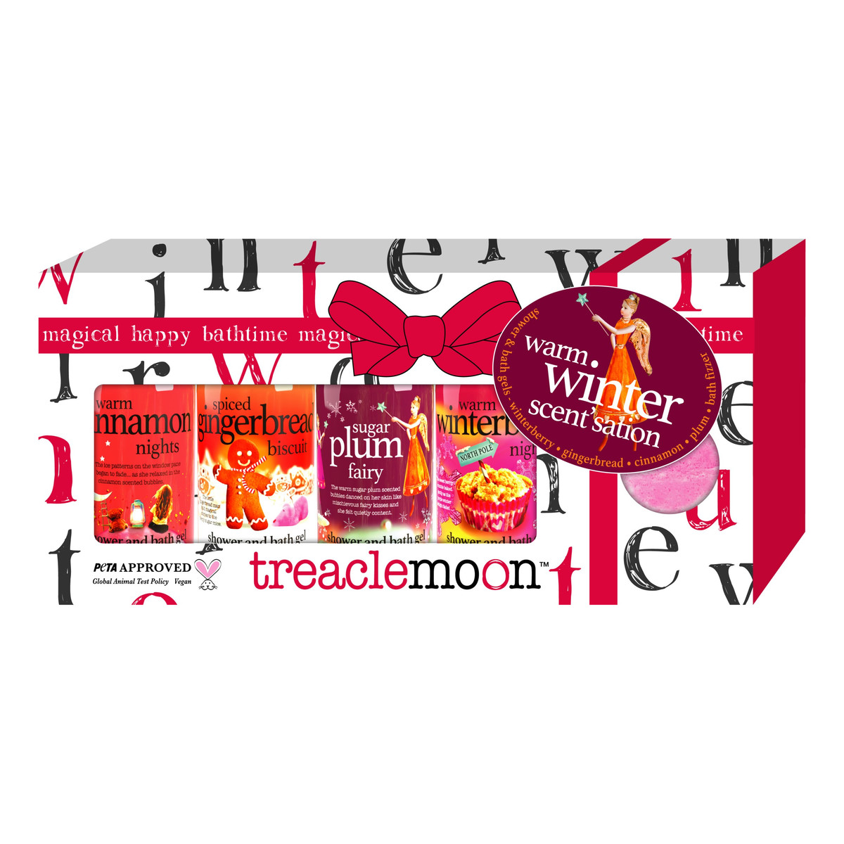 Treaclemoon Zestaw prezentowy warm winter scentsation (żel pod prysznic 4 szt. + kula do kąpieli 1 szt.) 1 op.-5 szt.