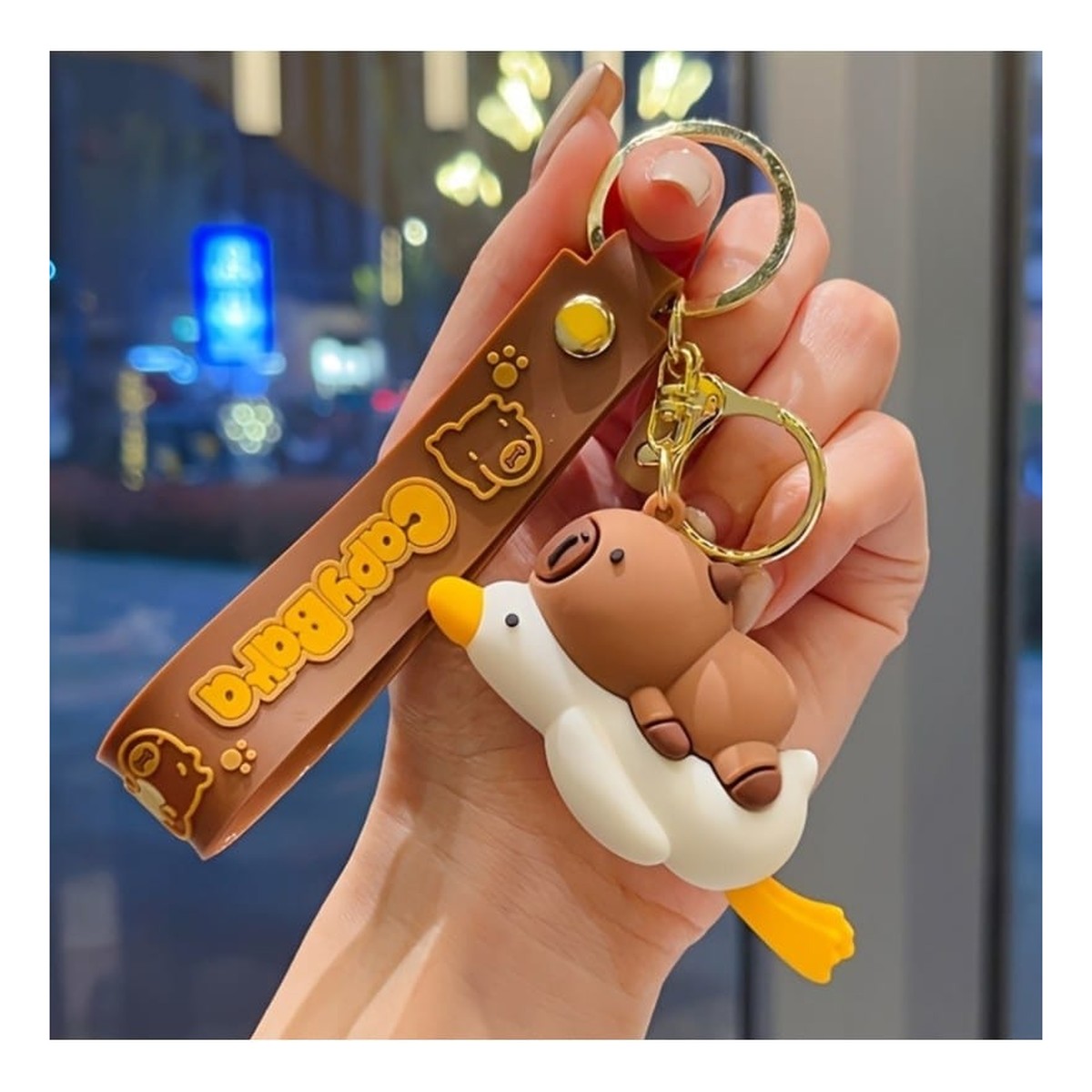 Ecarla Brelok do kluczy kapibara z gąską CAPYBARA BRL378