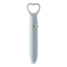 Delice heartthrob silicone bullet vibrator wibrator z rączką w kształcie serca something blue