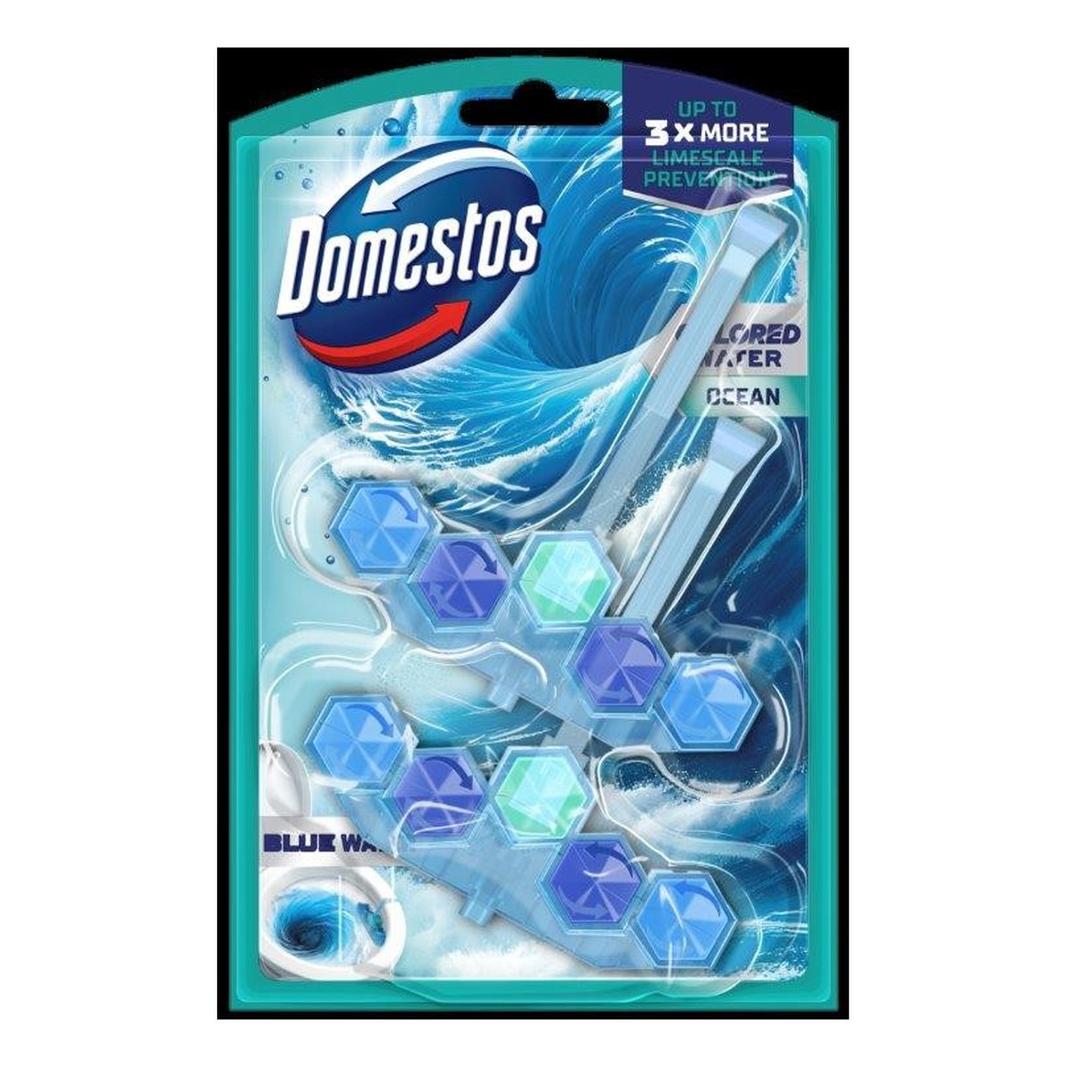 Unilever Domestos kostka toaletowa power 5 blue water ocean 2 x 48 g 96g