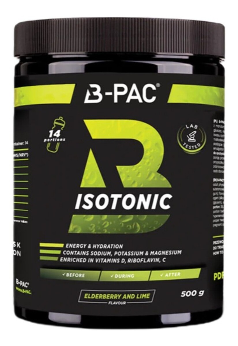 B-pac isotonic suplement diety w formie proszku czarny bez