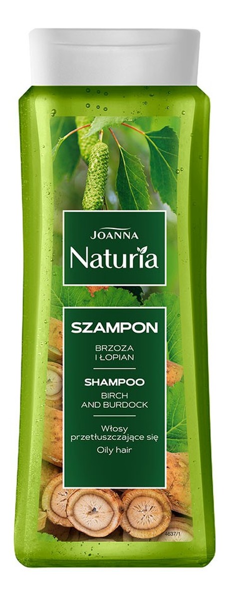 Naturia szampon do włosów przetłuszczających się brzoza i łopian